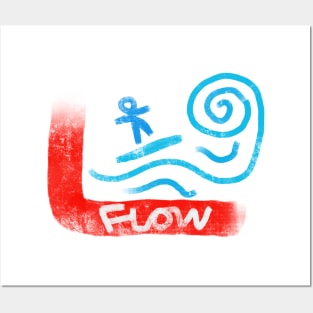 surf flow Posters and Art